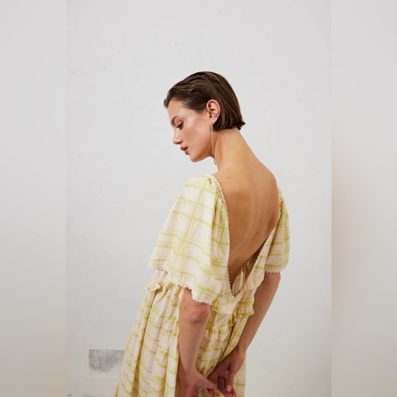 NEW VRG GRL La Prairie Smock Midi Dress // Check plus size curve boho oversized - Picture 3 of 6